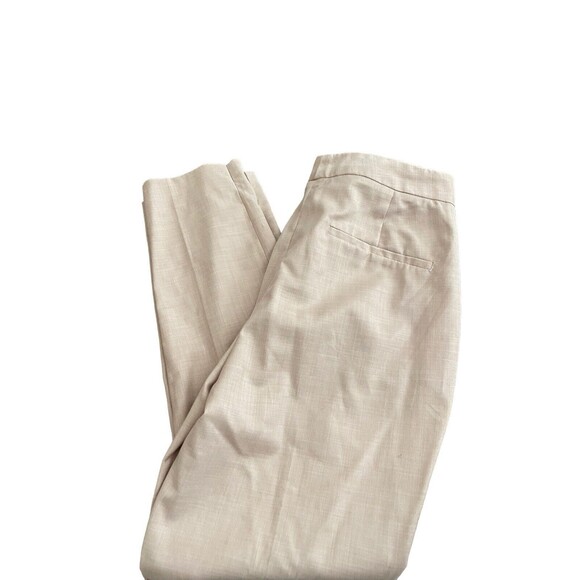 ZARA Light Pink Cream Dress Pants Tapered Leg Career Work Pant Womens Size 4 - Picture 4 of 7